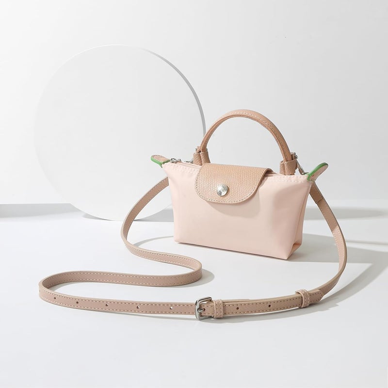 KOMHPS Purse Straps Replacement, Leather Handbag Crossbody Shoulder Strap Kit Adjustable for Mini Longcamp Tote Bag Women - Image 5